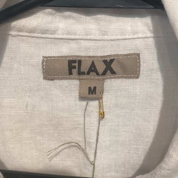 Flax… white linen shirt.. NWTS 🌺 - Picture 3 of 6